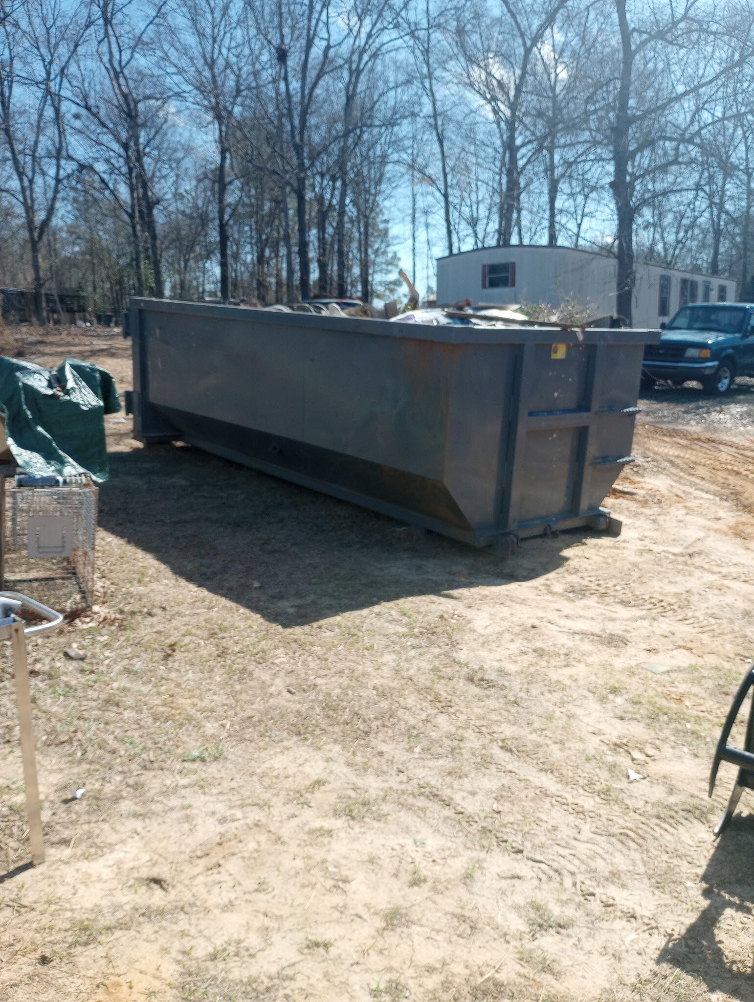 Job site cleanup and debris removal